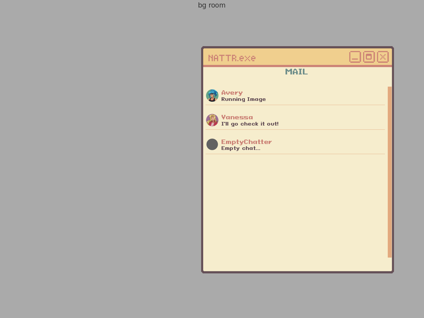 a screenshot of a renpy test game